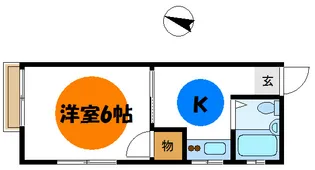 コーポさつき【2階】の間取り