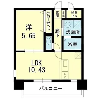 ロマージュ上通並木坂【7階】の間取り