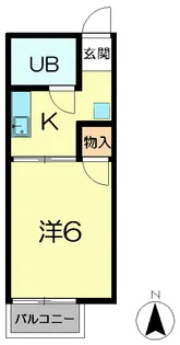 ハイツさがなか【1階】の間取り