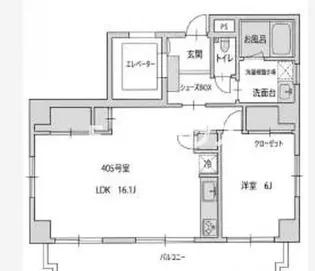 ラ・セゾン【4階】の間取り