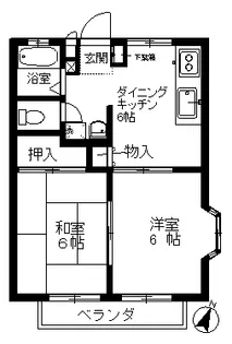 サンライフ六会【2階】の間取り