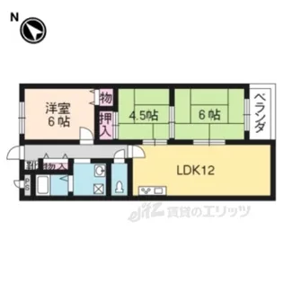 コーポ車道【7階】の間取り