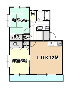 黒岩マンション【1階】の間取り