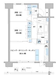 ガーデニエール砧レジデンス【5階】の間取り