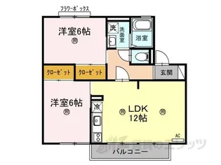 グリーンタウン杉原【2階】の間取り