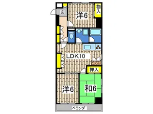 エンゼルハイム吉野町【5階】の間取り