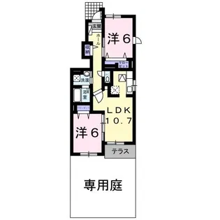 エテルノ ピアッツァ B【1階】の間取り