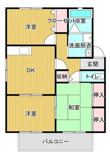 グレースウエストヒルズA棟【1階】の間取り