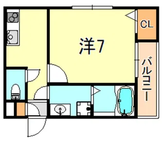 ジーメゾン北王子【2階】の間取り