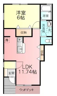 ファミールK 壱番館【1階】の間取り