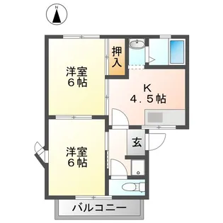 シャンボール今伊勢 A棟【2階】の間取り