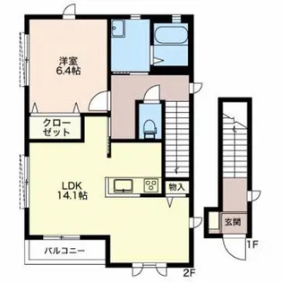 グリーンハウスタガ【2階】の間取り