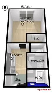 山形県山形市本町2【アパート】の間取り