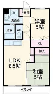 ヴィラリバーサイド【3階】の間取り