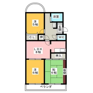 セントラルオサダ【4階】の間取り