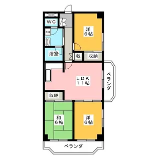 ニューエステート善福寺【2階】の間取り