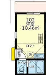 ユナイト日の出ゴルゴンゾーラ【1階】の間取り