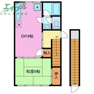 鈴与ウェスト【2階】の間取り