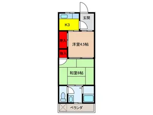 西郷通4丁目2-7貸家【1階】の間取り