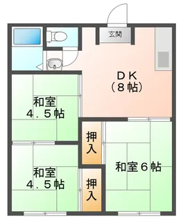 コーポ長田【1階】の間取り