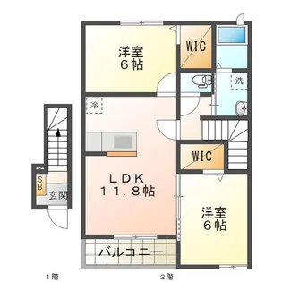 ルサルカ【2階】の間取り