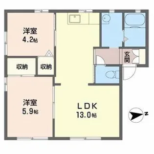 メゾンサンフェニックス【1階】の間取り
