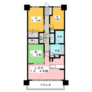 メイツ犬山レジデンス【6階】の間取り