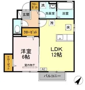 フレブラース II A【1階】の間取り