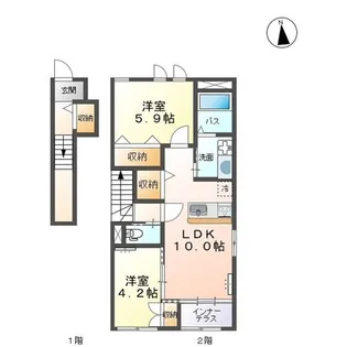 プランドールD【2階】の間取り