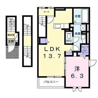 クレール東寺尾【3階】の間取り