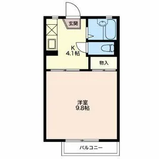 ディアス犀北 B【1階】の間取り