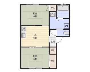 サンシャインハラA【2階】の間取り