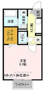 1Kの間取り画像
