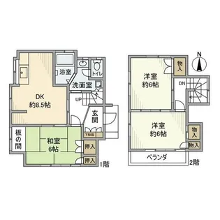 東京都日野市西平山2【一戸建】の間取り