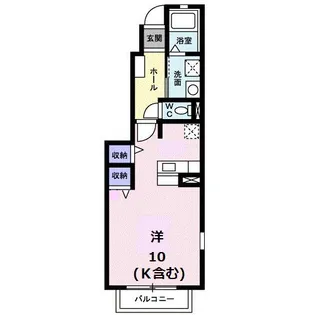 昴 弐番館【1階】の間取り