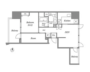 CAVANA+麻布台【7階】の間取り