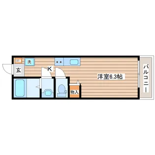 1Rの間取り画像