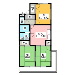 グランドハイツ豊田【2階】の間取り