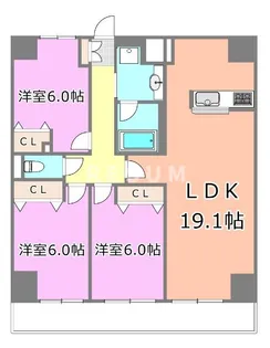 千葉県千葉市中央区弁天1【マンション】の間取り