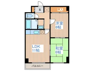 マンションえむず【6階】の間取り