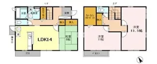 大阪府池田市緑丘2【一戸建】の間取り