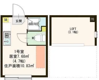 東京都杉並区上井草2【アパート】の間取り