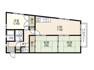 サンパティオ高須【3階】の間取り