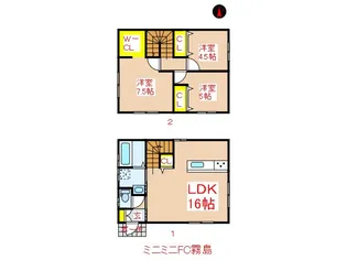 鹿児島県霧島市隼人町住吉【一戸建】の間取り