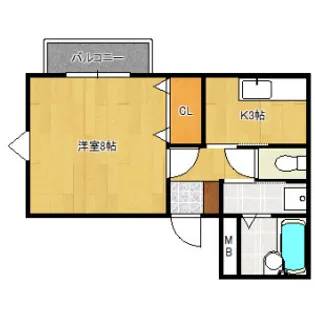 コーポ杏A棟【1階】の間取り