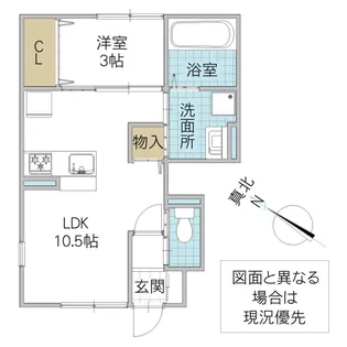 茨城県水戸市千波町【アパート】の間取り