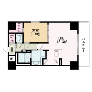 レジデンス富貴屋【4階】の間取り