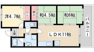 メゾンドプルメリア【4階】の間取り