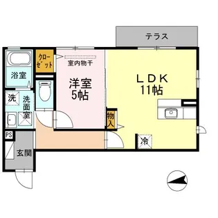 大阪府堺市北区船堂町1【アパート】の間取り