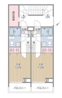 GARDEN HILLS 月島【4階】の間取り